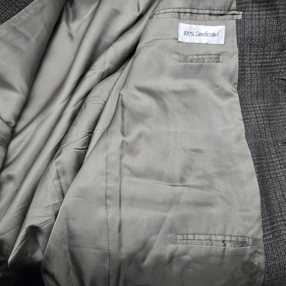 Gianfranco Ruffini Lambswool Sport Coat Blazer 48R Glen Plaid Academia Old Money - Picture 8 of 11